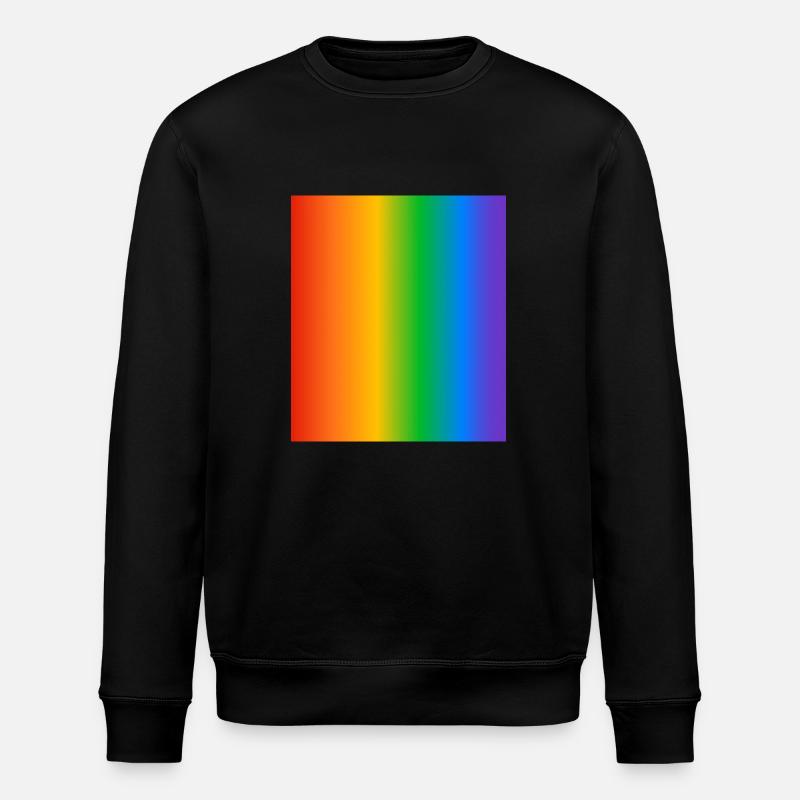Rainbow Gradients Colours - Stanley/Stella ROLLER Unisex Organic Sweatshirt - black