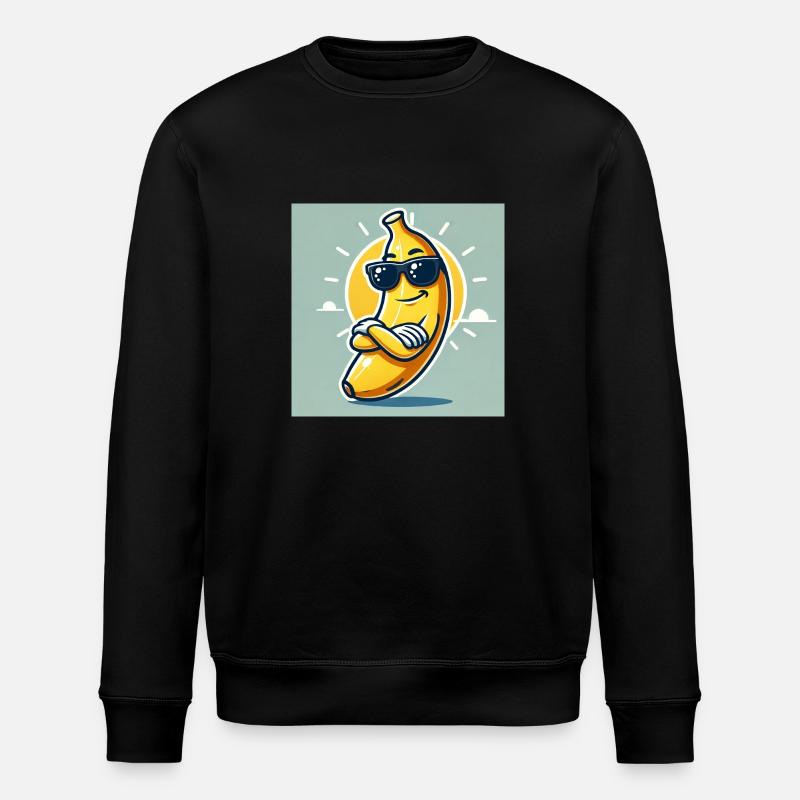Bananen-Style: Sonnig & Smooth - Stanley/Stella Unisex Bio-Sweatshirt ROLLER - Schwarz