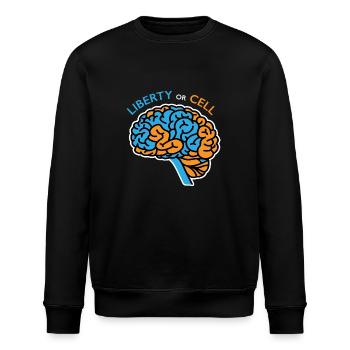 Explore the depths of thought ! - Stanley/Stella ROLLER Unisex Organic Sweatshirt - black - Front - Nik (191cm)