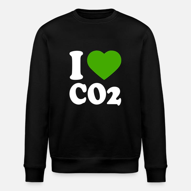 I love co2 - Stanley/Stella ROLLER Unisex Organic Sweatshirt - black