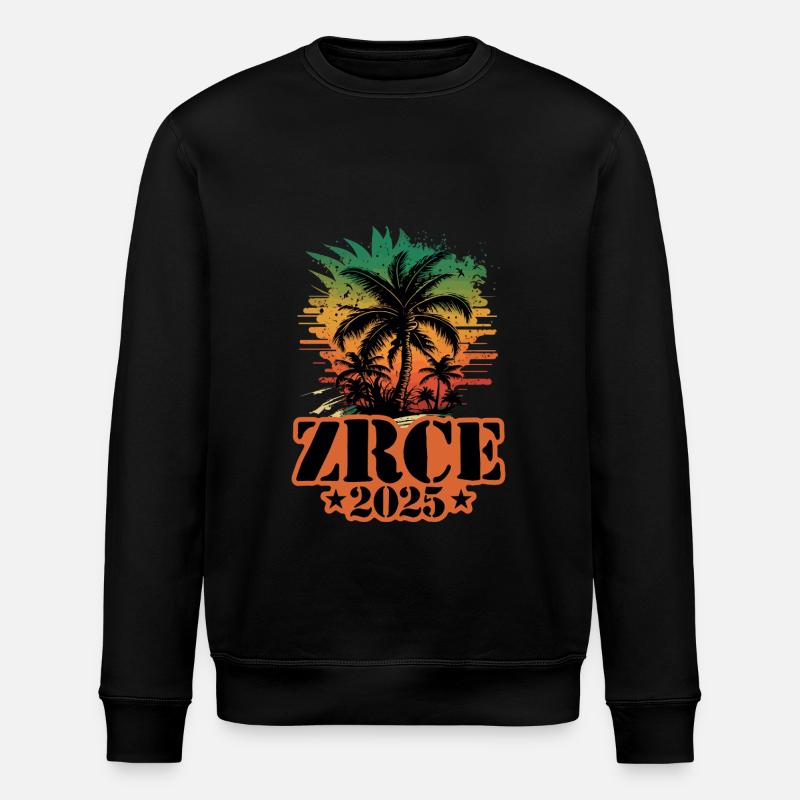 Zrce 2025 Palmen - Stanley/Stella Unisex Bio-Sweatshirt ROLLER - Schwarz