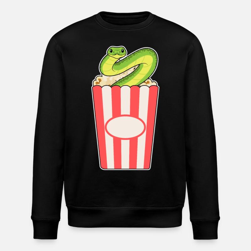 Schlange Popcorn - Stanley/Stella Unisex Bio-Sweatshirt ROLLER - Schwarz