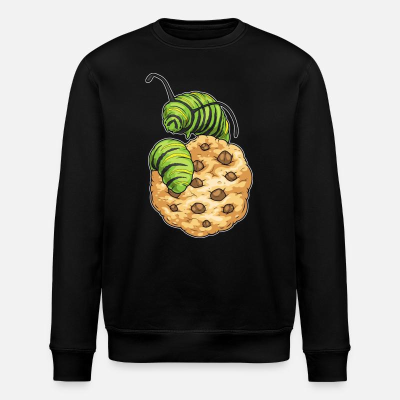 Raupe Cookie - Stanley/Stella Unisex Bio-Sweatshirt ROLLER - Schwarz