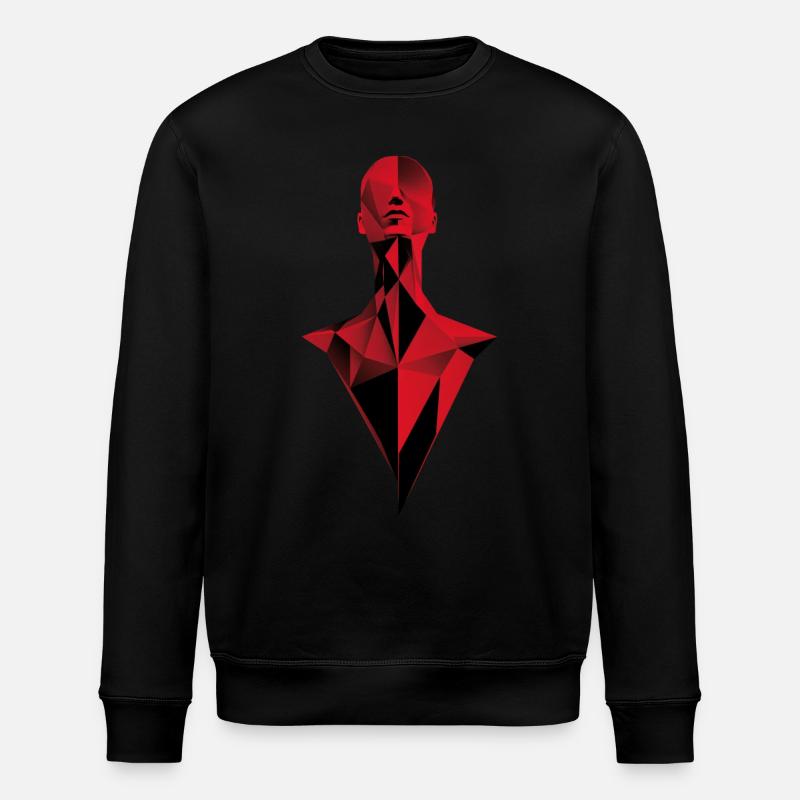 Roter Kristallmensch - Stanley/Stella Unisex Bio-Sweatshirt ROLLER - Schwarz