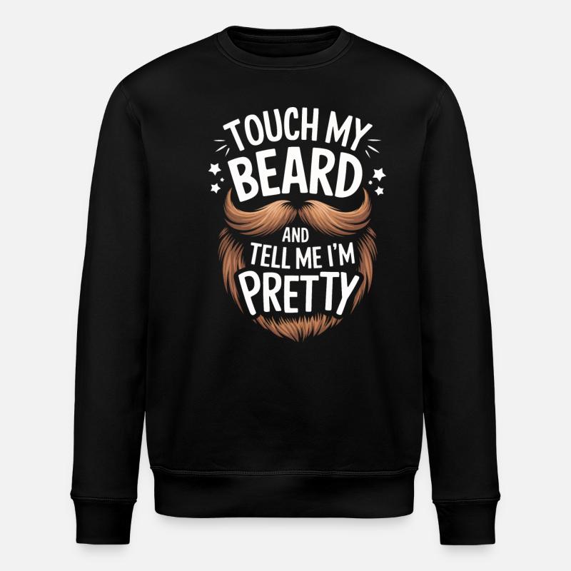 Bart Schnurrbart Bärtige Männer - Stanley/Stella Unisex Bio-Sweatshirt ROLLER - Schwarz