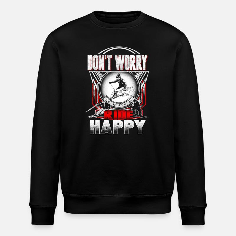 ski heureux - Sweat bio ROLLER Stanley/Stella Unisexe - noir