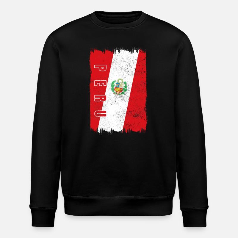 Drapeau du Pérou - Sweat bio ROLLER Stanley/Stella Unisexe - noir