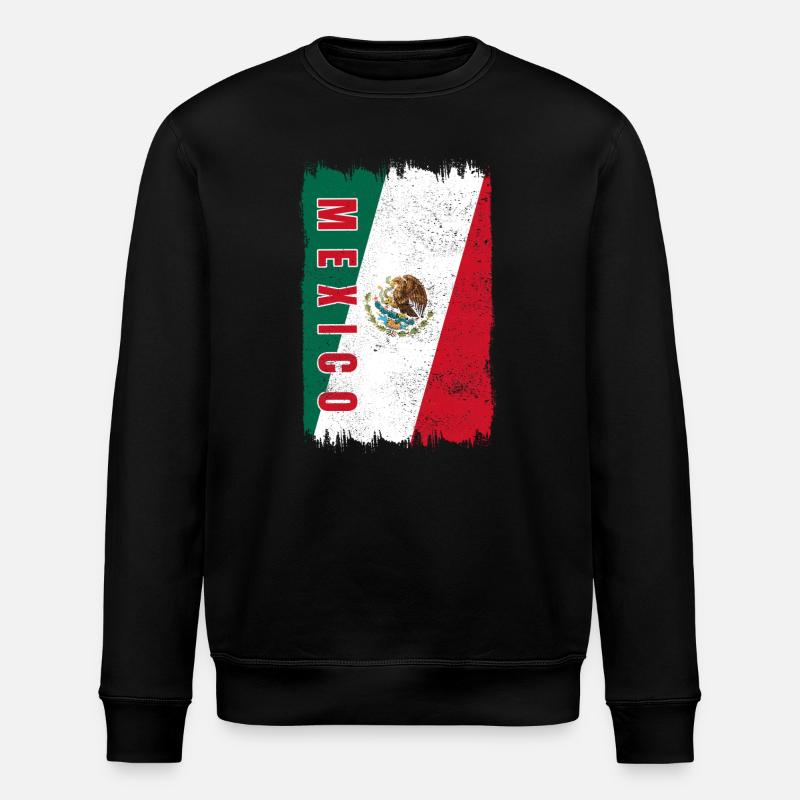 Mexiko Flagge - Stanley/Stella Unisex Bio-Sweatshirt ROLLER - Schwarz