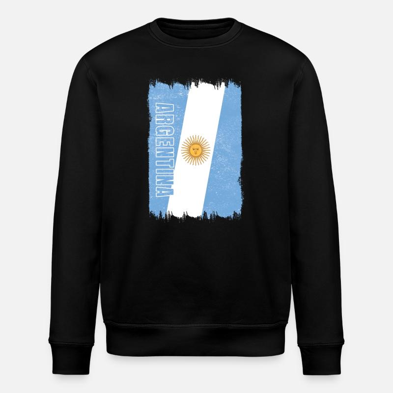 Drapeau Argentine - Sweat bio ROLLER Stanley/Stella Unisexe - noir