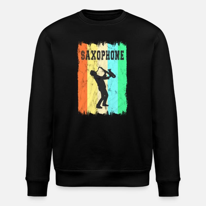 Design de saxophone - Sweat bio ROLLER Stanley/Stella Unisexe - noir