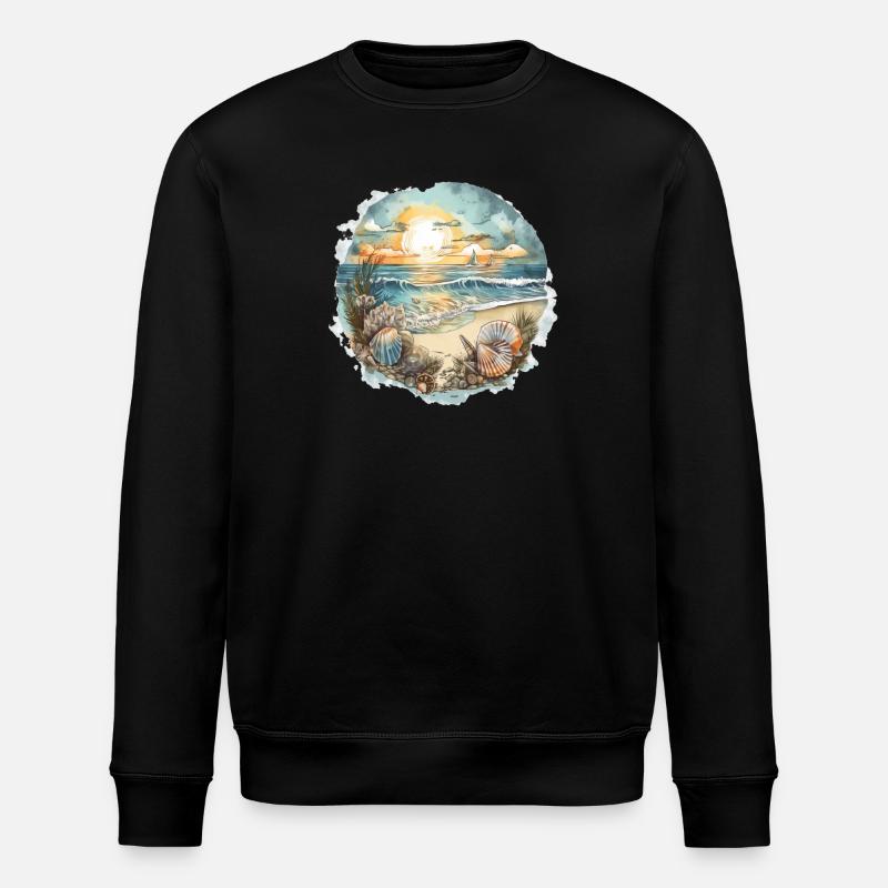 Beach Dream - Stanley/Stella ROLLER Unisex Organic Sweatshirt - black