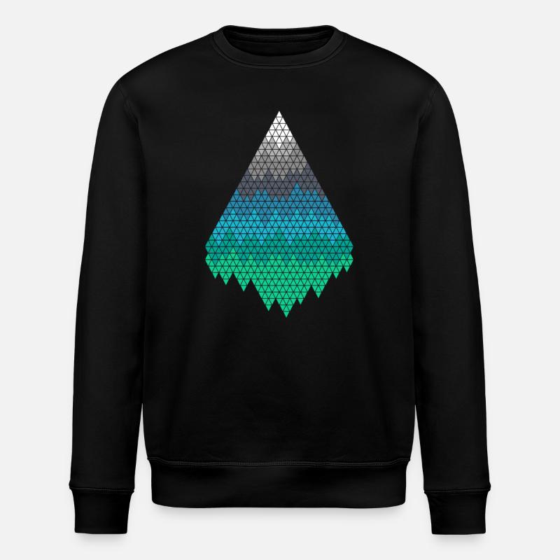 Pixel Berge - Stanley/Stella Unisex Bio-Sweatshirt ROLLER - Schwarz