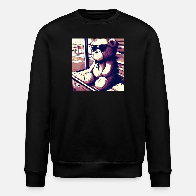Teddy Manga II - Stanley/Stella Unisex Bio-Sweatshirt ROLLER - Schwarz