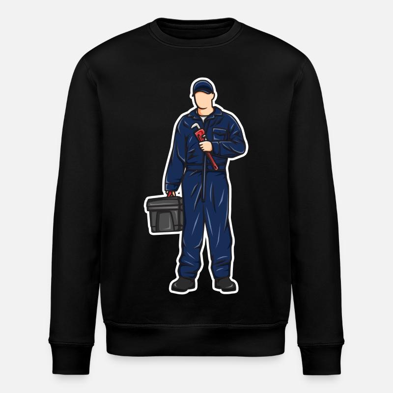Klempner Junge - Stanley/Stella Unisex Bio-Sweatshirt ROLLER - Schwarz