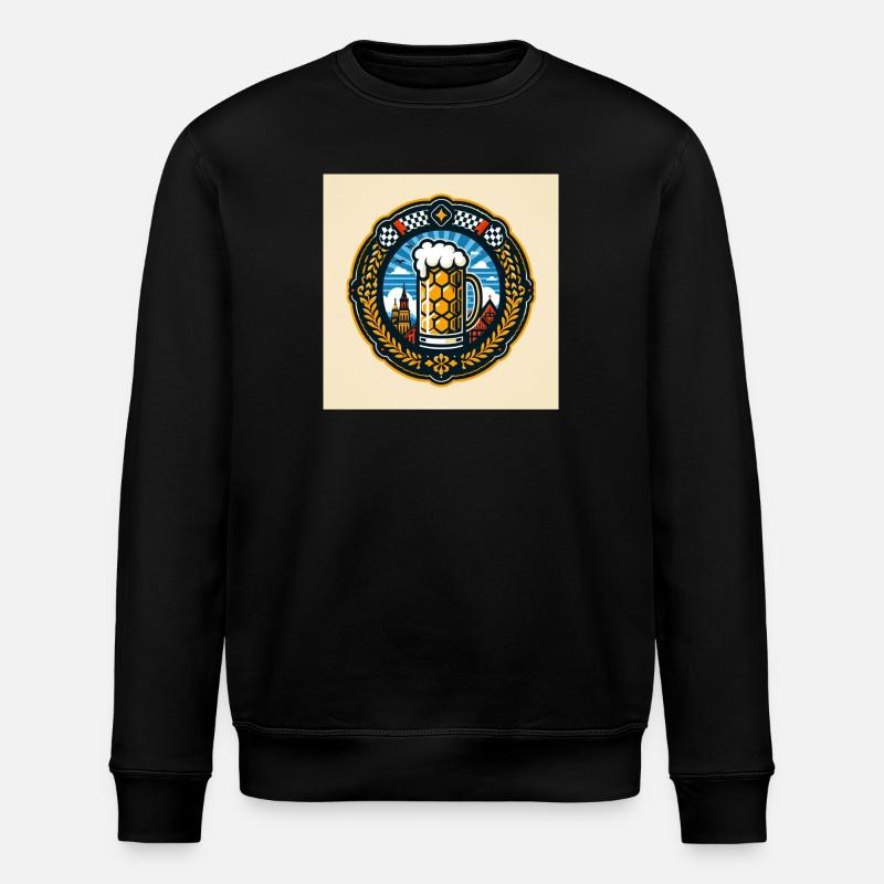 Beer Logo 2 - Stanley/Stella ROLLER Unisex Organic Sweatshirt - black