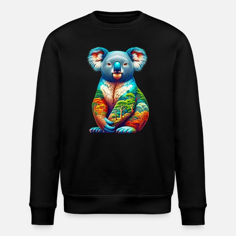 Koala - Stanley/Stella ROLLER Unisex Organic Sweatshirt - black
