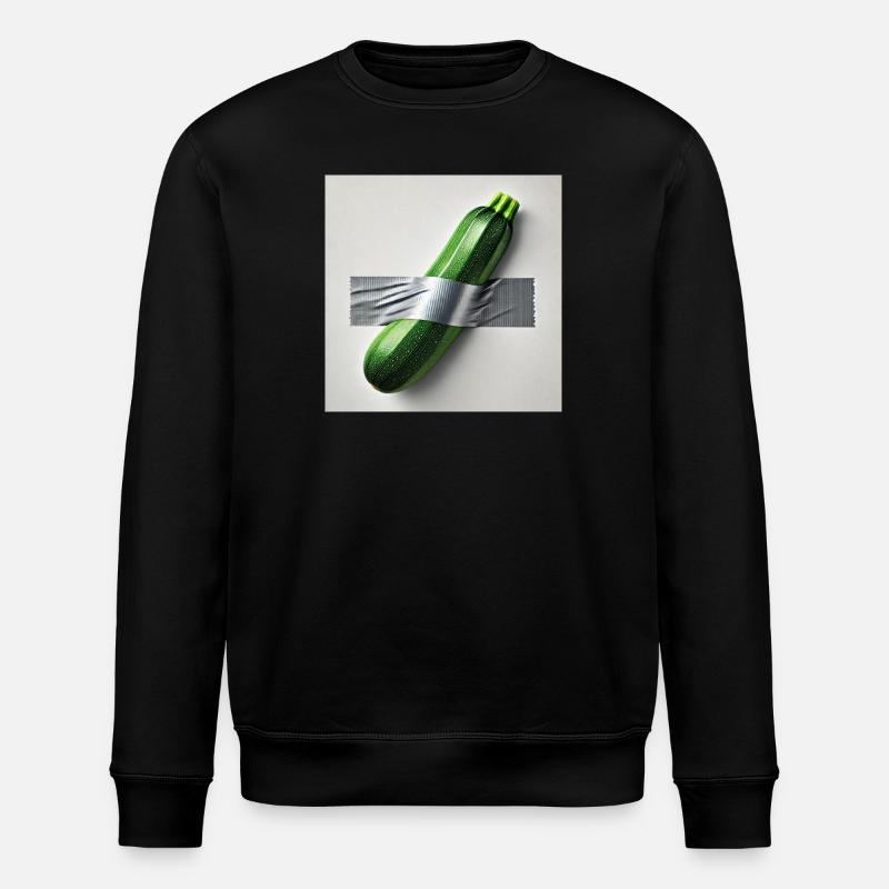 Courgettes encadrées par un ruban - Sweat bio ROLLER Stanley/Stella Unisexe - noir
