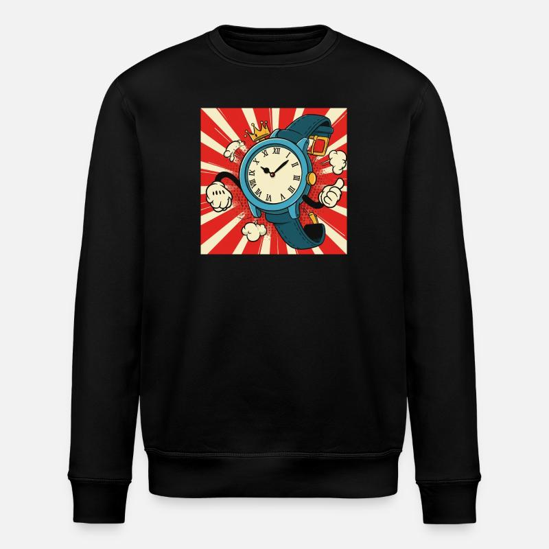 Conception du chaos de l’horloge - Sweat bio ROLLER Stanley/Stella Unisexe - noir