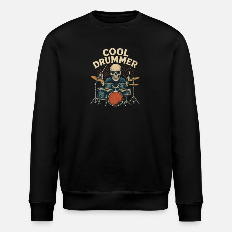 Batteur cool - Sweat bio ROLLER Stanley/Stella Unisexe - noir