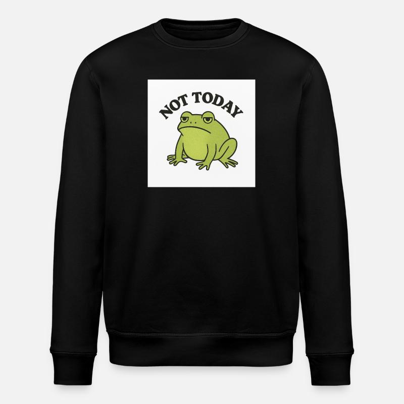 Lustiger Frosch mit Statement Text - Stanley/Stella Unisex Bio-Sweatshirt ROLLER - Schwarz