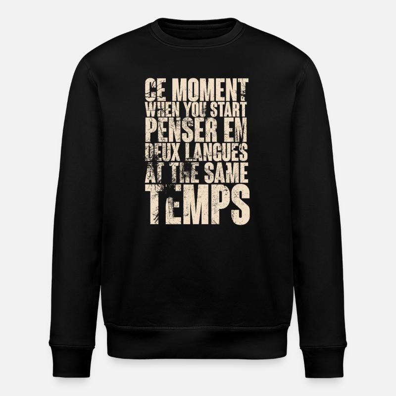 Inspiration durch zweisprachiges Denken - Stanley/Stella Unisex Bio-Sweatshirt ROLLER - Schwarz