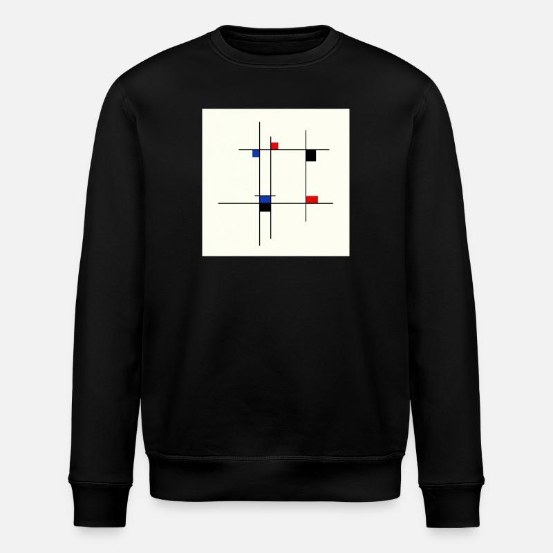 Abstrakte Designlinie und Farben - Stanley/Stella Unisex Bio-Sweatshirt ROLLER - Schwarz