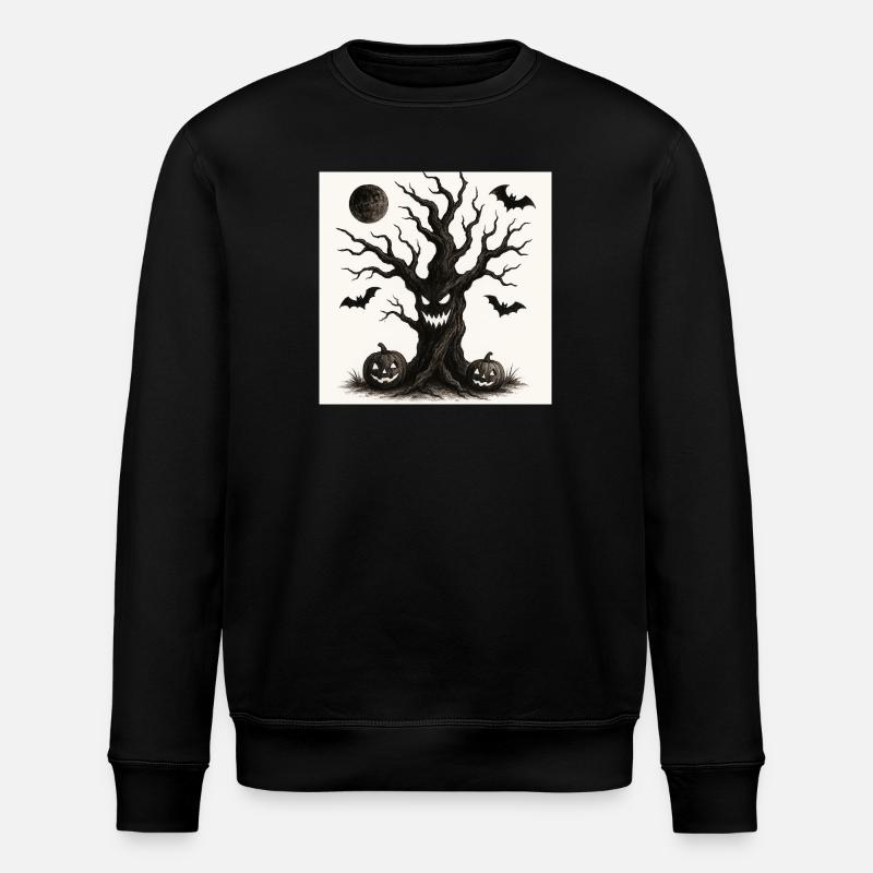 Arbre effrayant d’Halloween 31 octobre - Sweat bio ROLLER Stanley/Stella Unisexe - noir