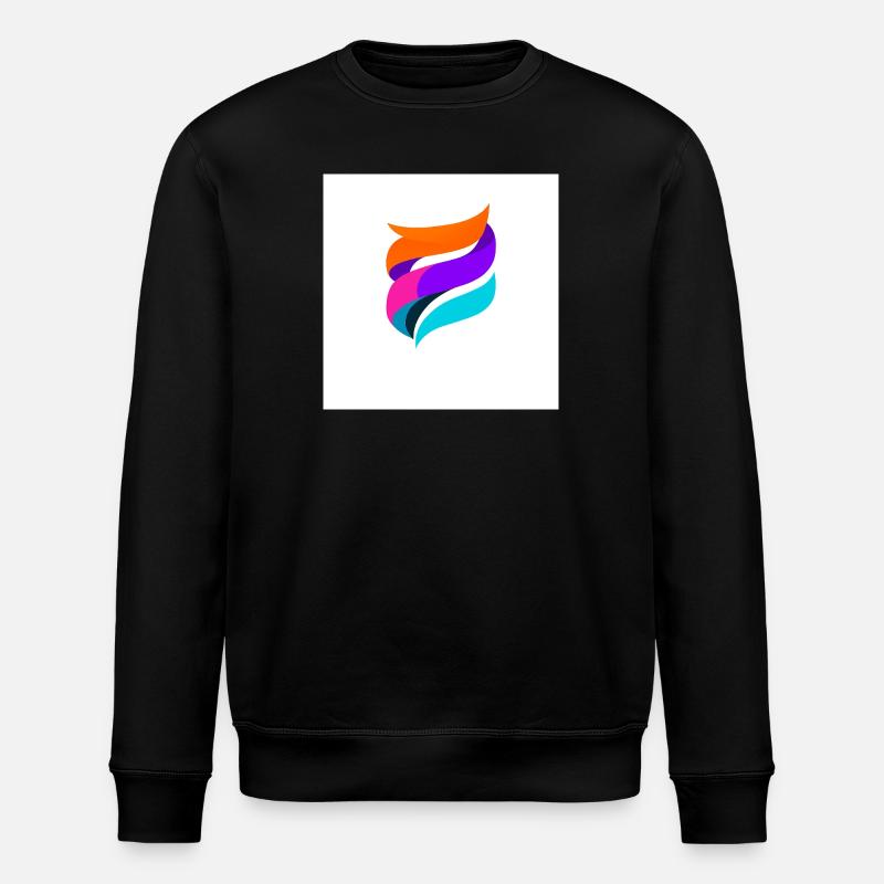 Bunte Ribbon-Form Abstrakt - Stanley/Stella Unisex Bio-Sweatshirt ROLLER - Schwarz