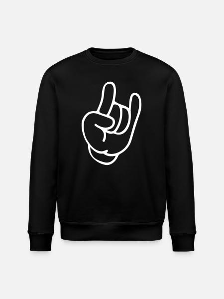 Rockhand Silhouette Motiv - Stanley/Stella Unisex Bio-Sweatshirt ROLLER - Schwarz