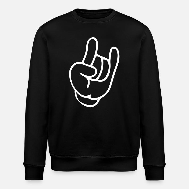 Rockhand Silhouette Motif - Stanley/Stella ROLLER Unisex Organic Sweatshirt - black