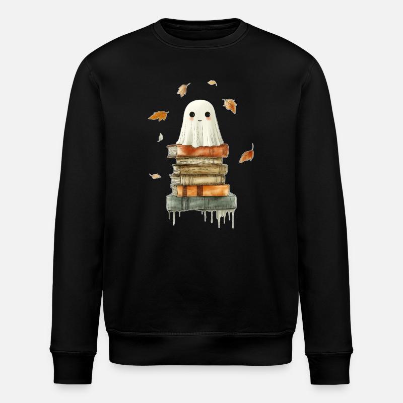 Fantôme avec des livres - Sweat bio ROLLER Stanley/Stella Unisexe - noir