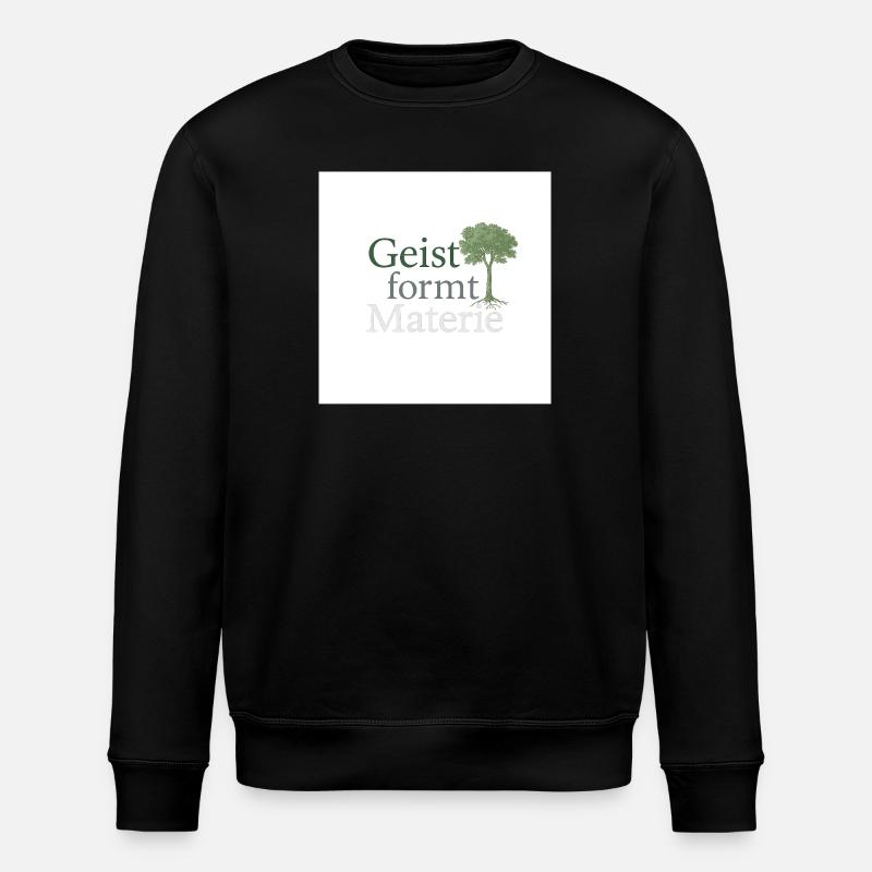 Geist formt Materie Baum - Stanley/Stella Unisex Bio-Sweatshirt ROLLER - Schwarz