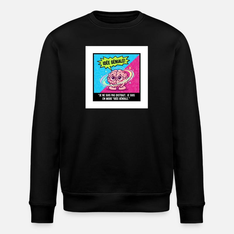 Idée Géniale Cerveau Pop - Sweat bio ROLLER Stanley/Stella Unisexe - noir