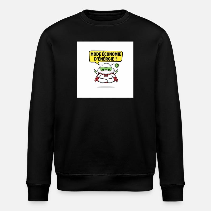 Superhero Cloud Energiesparmodus - Stanley/Stella Unisex Bio-Sweatshirt ROLLER - Schwarz