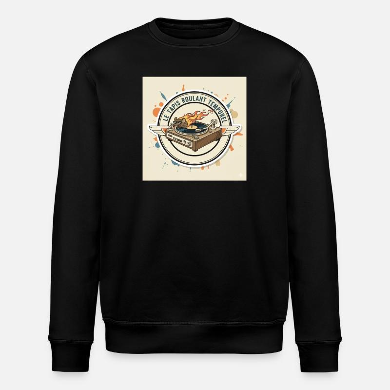 The Time Treadmill: Hamster DJ - Stanley/Stella ROLLER Unisex Organic Sweatshirt - black
