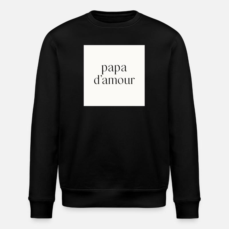 Papa der Liebe - Stanley/Stella Unisex Bio-Sweatshirt ROLLER - Schwarz