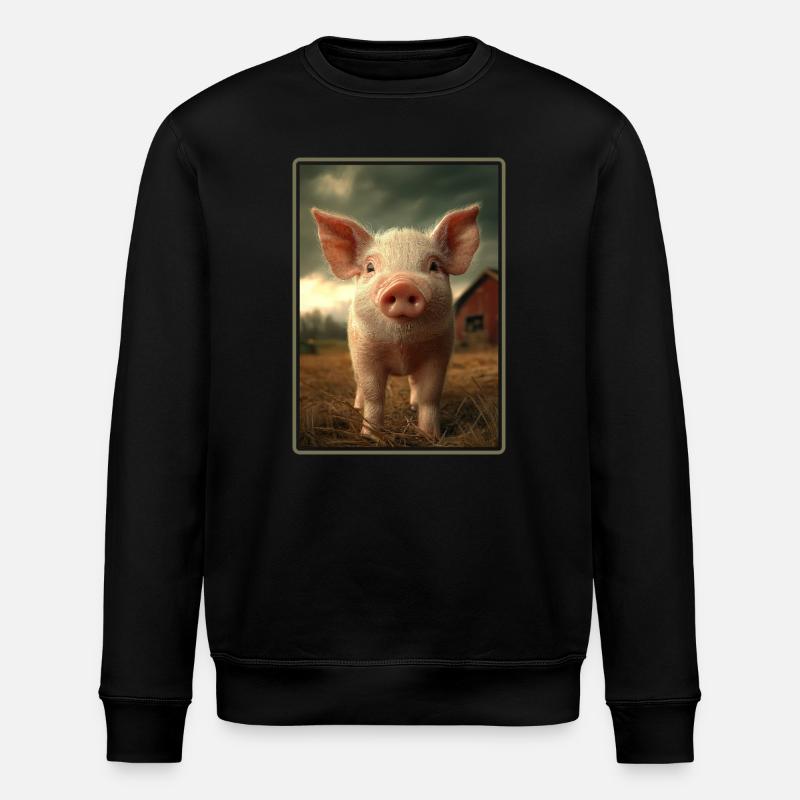 Schweine Schwein - Stanley/Stella Unisex Bio-Sweatshirt ROLLER - Schwarz