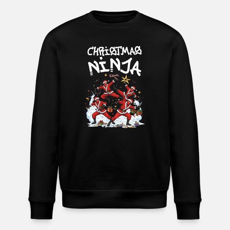 Ninja de Noël - Sweat bio ROLLER Stanley/Stella Unisexe - noir
