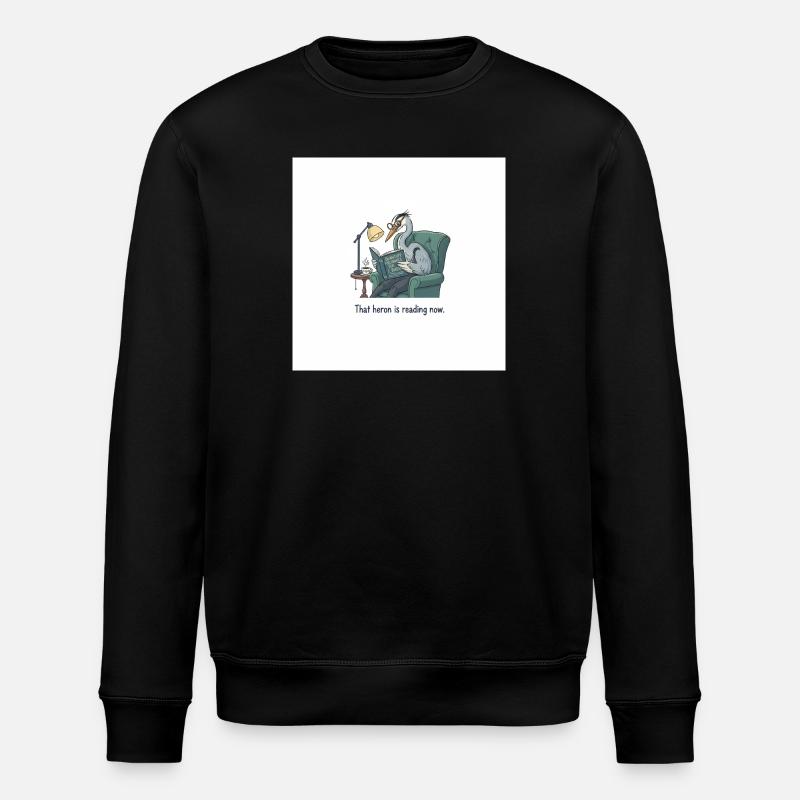 Lecture d’oiseau quantique dans le fauteuil - Sweat bio ROLLER Stanley/Stella Unisexe - noir