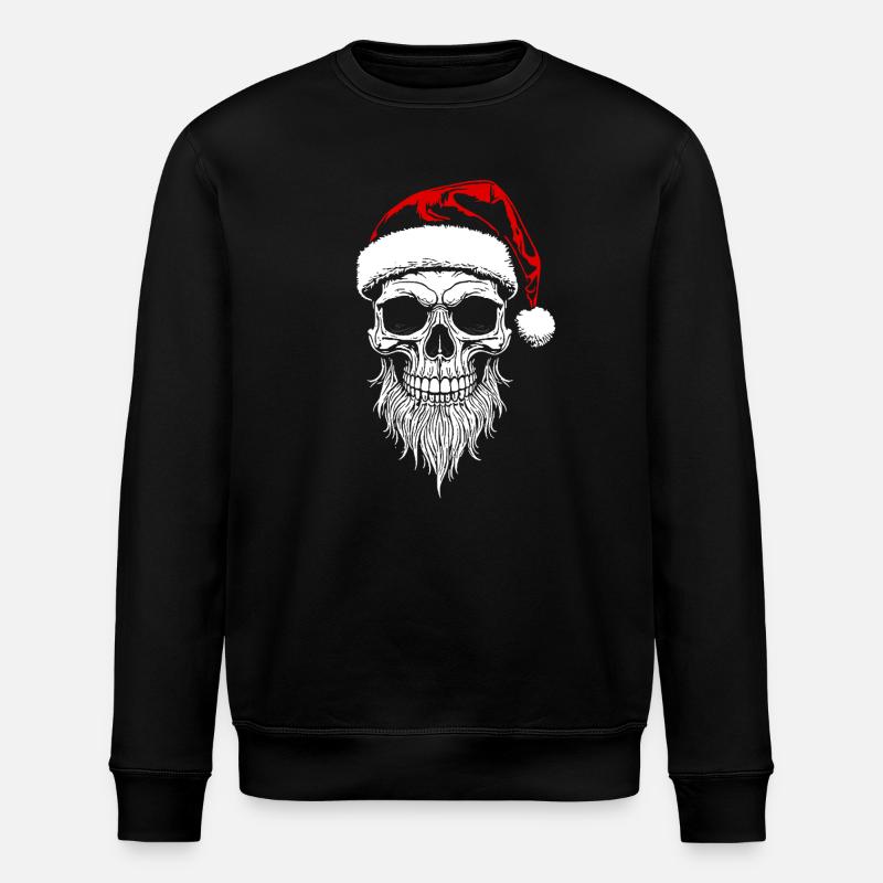 Skull Santa Noël - Skull - Sweat bio ROLLER Stanley/Stella Unisexe - noir