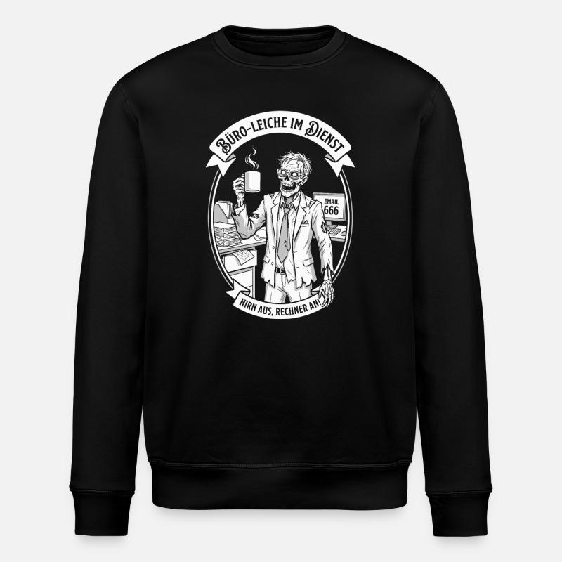 Büro-Leiche im Dienst - Stanley/Stella Unisex Bio-Sweatshirt ROLLER - Schwarz