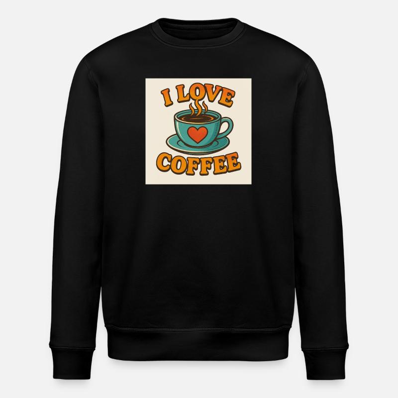 Tasse d’amour au café - Sweat bio ROLLER Stanley/Stella Unisexe - noir