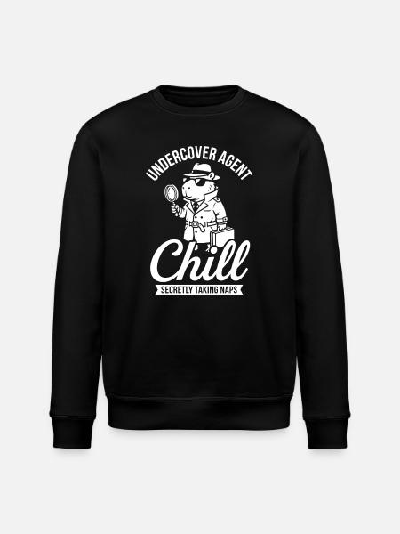 Undercover Agent Chill – Capybara - Stanley/Stella ROLLER Unisex Organic Sweatshirt - black