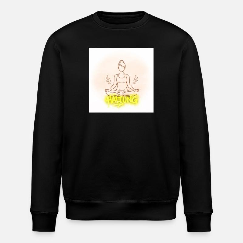 Haltung Meditation Illustration - Stanley/Stella Unisex Bio-Sweatshirt ROLLER - Schwarz