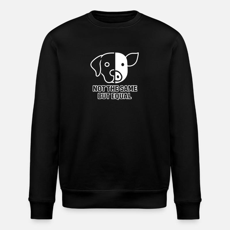 Hund Schwein - Stanley/Stella Unisex Bio-Sweatshirt ROLLER - Schwarz