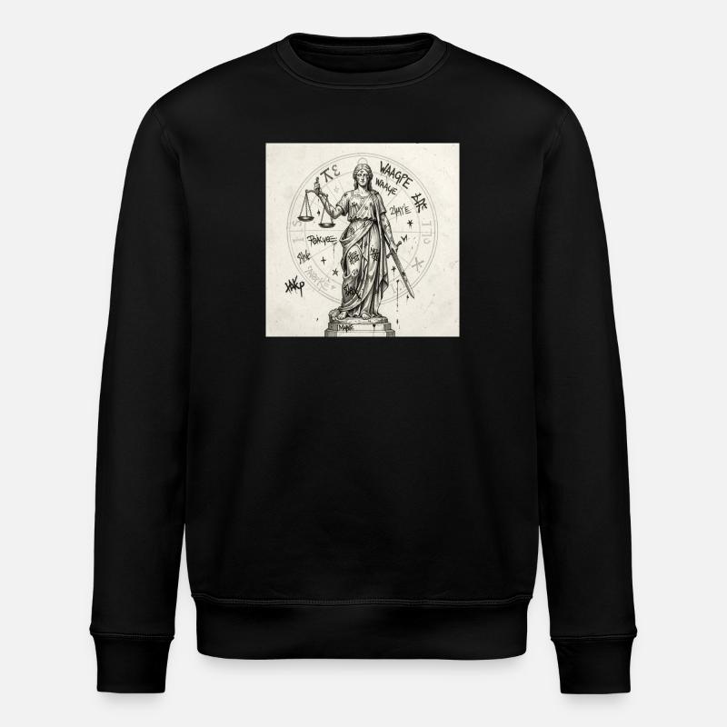 Sternzeichen Waage - Stanley/Stella Unisex Bio-Sweatshirt ROLLER - Schwarz