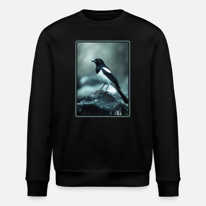 Magpies Magpie - Stanley/Stella ROLLER Unisex Organic Sweatshirt - black