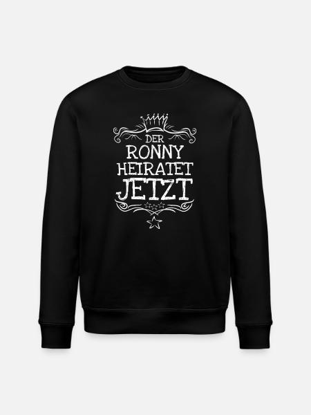 Geschenk für Ronny - Stanley/Stella Unisex Bio-Sweatshirt ROLLER - Schwarz
