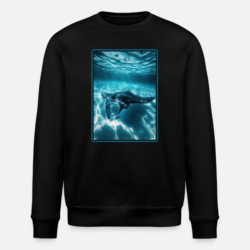 Rochen Mantarochen - Stanley/Stella Unisex Bio-Sweatshirt ROLLER - Schwarz