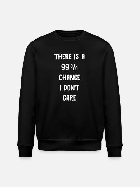 99 Prozent Egal Spruch - Stanley/Stella Unisex Bio-Sweatshirt ROLLER - Schwarz